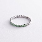 Золотое кольцо с бриллиантами и цаворитами кб0468di от ювелирного магазина Оникс - 2