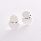 Срібні сережки - пусети "Кружечки" 122997 от ювелирного магазина Оникс - 2