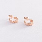 Золоті сережки - пусети "Love" с07441 от ювелирного магазина Оникс - 4