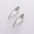 Срібні сережки "Трикутники" 122502 от ювелирного магазина Оникс - 2
