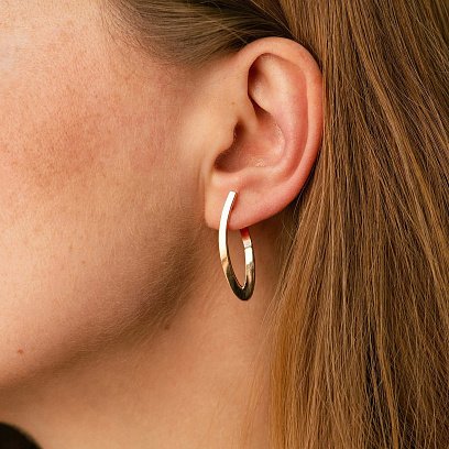 Сережки "Айріс" у червоному золоті с04949 №2