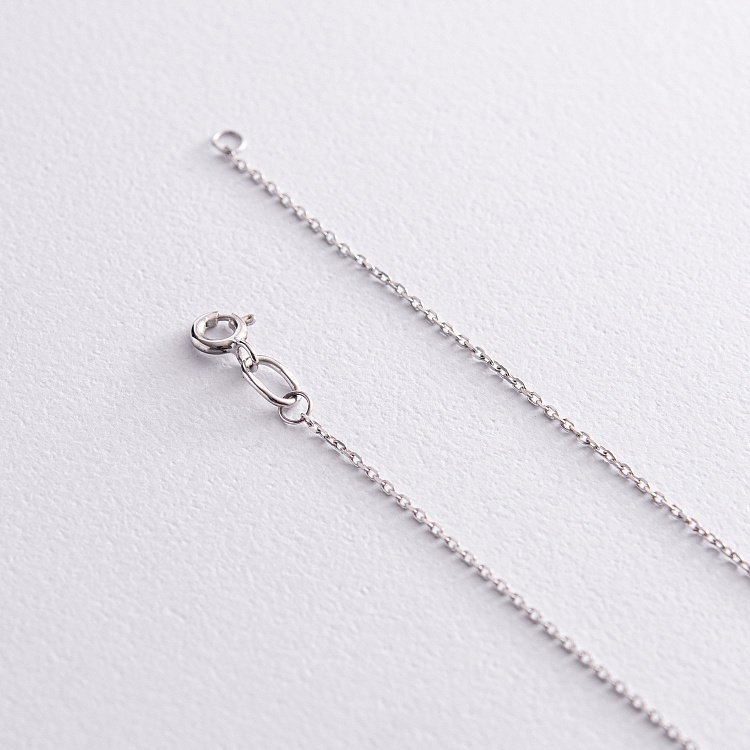 Колье в белом золоте с бриллиантом 719071121 от ювелирного магазина Оникс - 3