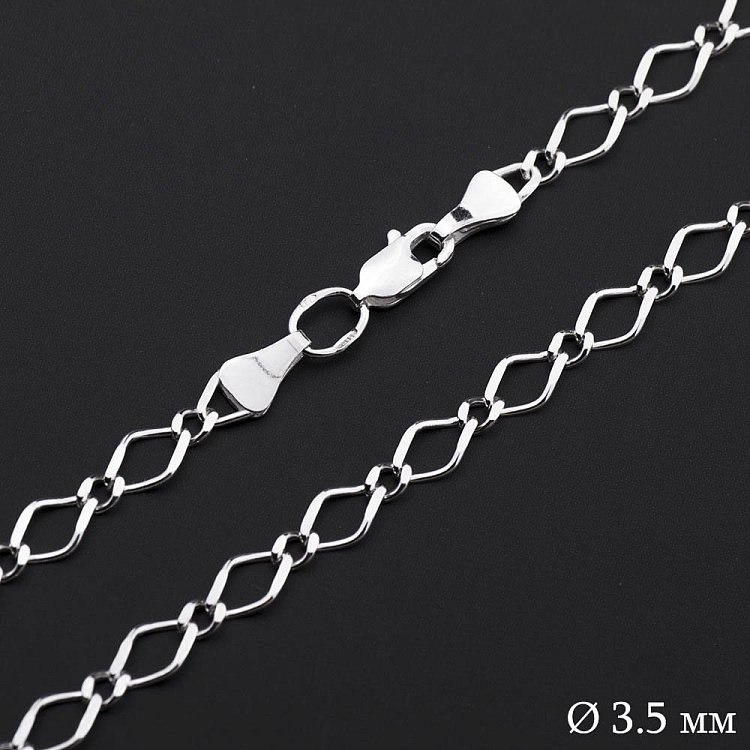 Срібний ланцюжок плетіння Нонна 1 + 1 Б010793 від ювелірного магазину Онікс