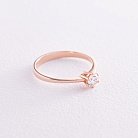 Помолвочное золотое кольцо с бриллиантом 27622421 от ювелирного магазина Оникс - 5