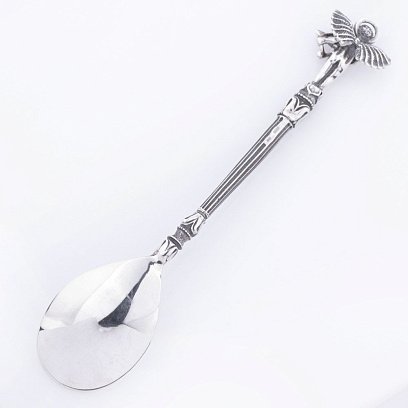 Срібна ложка з янголятком 24020 №7