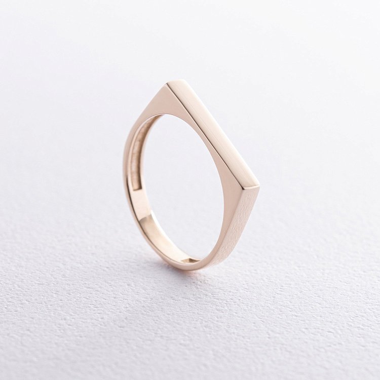 Каблучка в жовтому золоті (можливе гравіювання) к07600 від ювелірного магазину Онікс