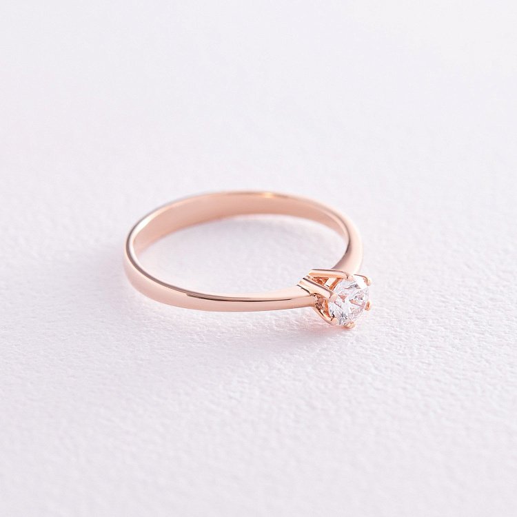 Помолвочное золотое кольцо с бриллиантом 27622421 от ювелирного магазина Оникс - 5