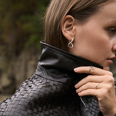 Каблучка "Хвиля" в сріблі 112588 №8