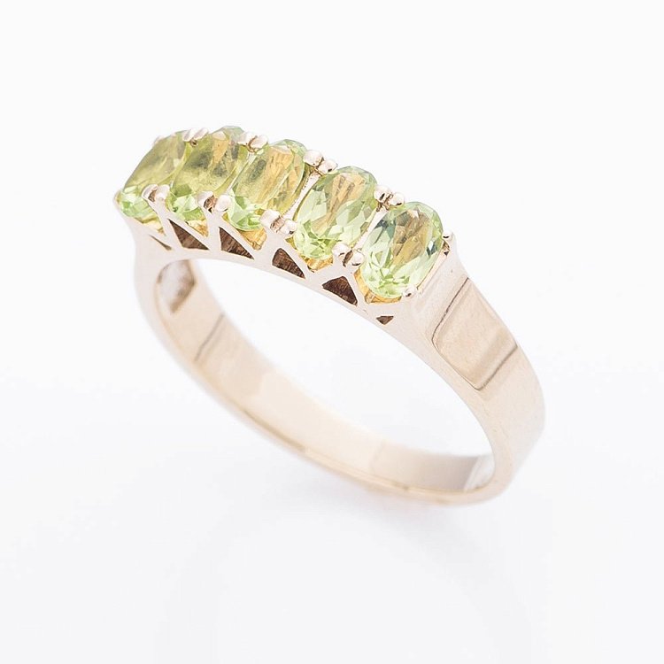 Золотое кольцо с хризопразами 02-0534.0.3230 от ювелирного магазина Оникс