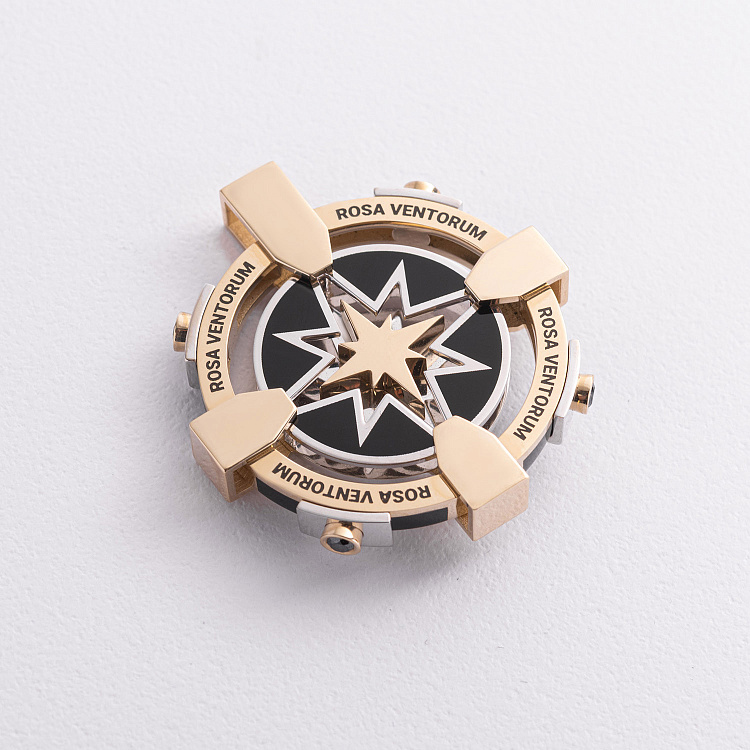 Золотой кулон "Роза Ветров" с бриллиантами 144731122 от ювелирного магазина Оникс - 1