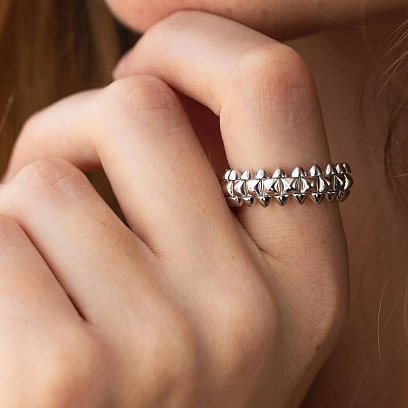 Кольцо "Тереза" в белом золоте к06545 №2