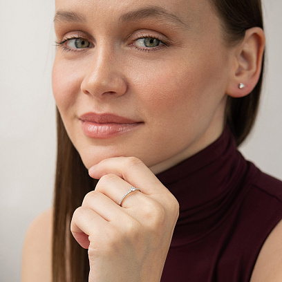 Золотое кольцо с бриллиантами кб0606ri №2