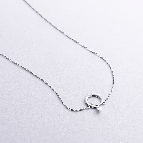 Серебряное колье "Змея" 908-01392 №3