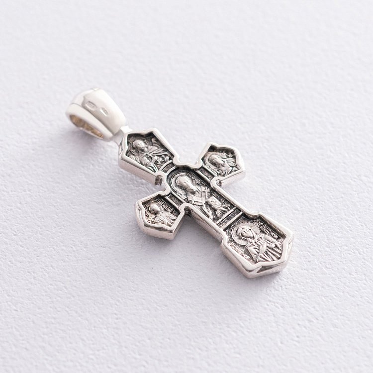 Православний хрест "Розп'яття Христове. Св. Миколай Чудотворець" 133080 від ювелірного магазину Онікс - 4