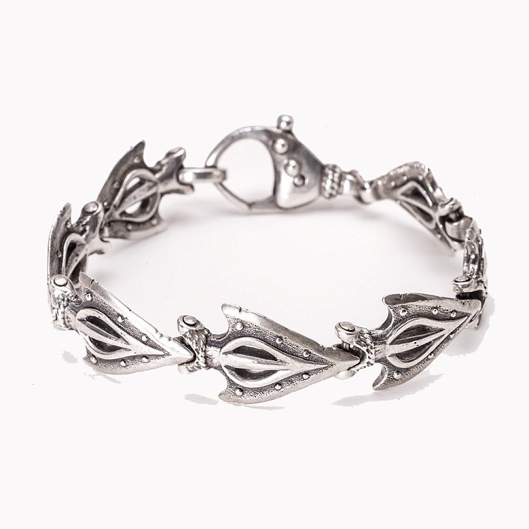 Чоловічий срібний браслет "Списи" з чорнінням tlspears від ювелірного магазину Онікс