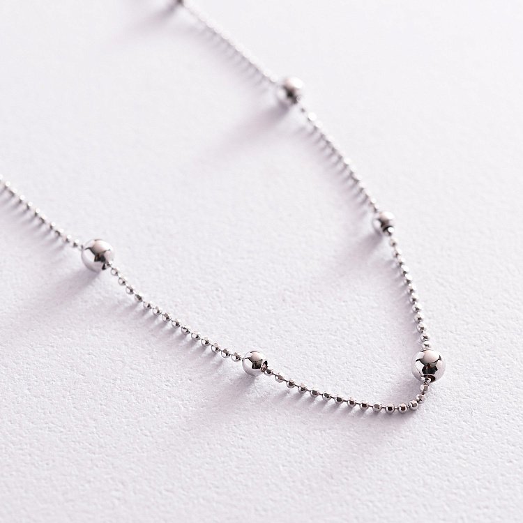 Кольє "Шарики" у білому золоті кол02126 від ювелірного магазину Онікс - 2