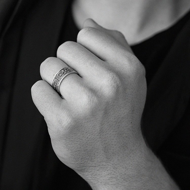 Срібна каблучка "Оберіг Алатир" 418 від ювелірного магазину Онікс - 5