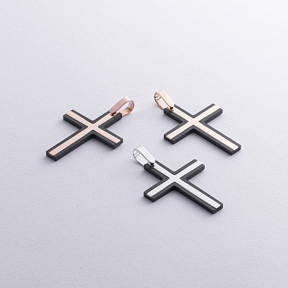 Хрест із жовтого золота (циркон) 603-00007 №7