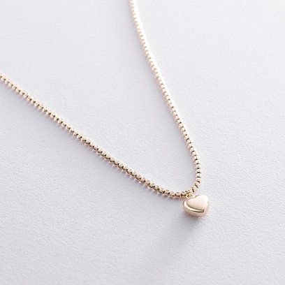 Золотое колье "Сердечко" кол01151