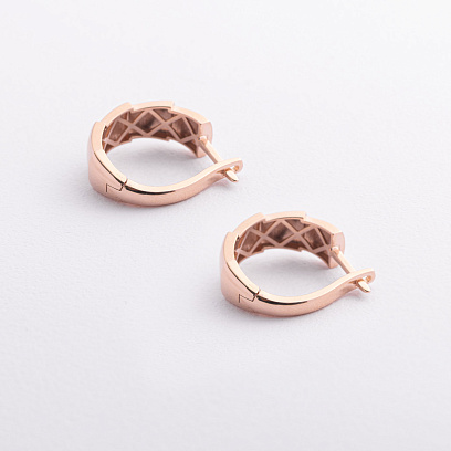 Золотые серьги "Змеи" с09590 №2