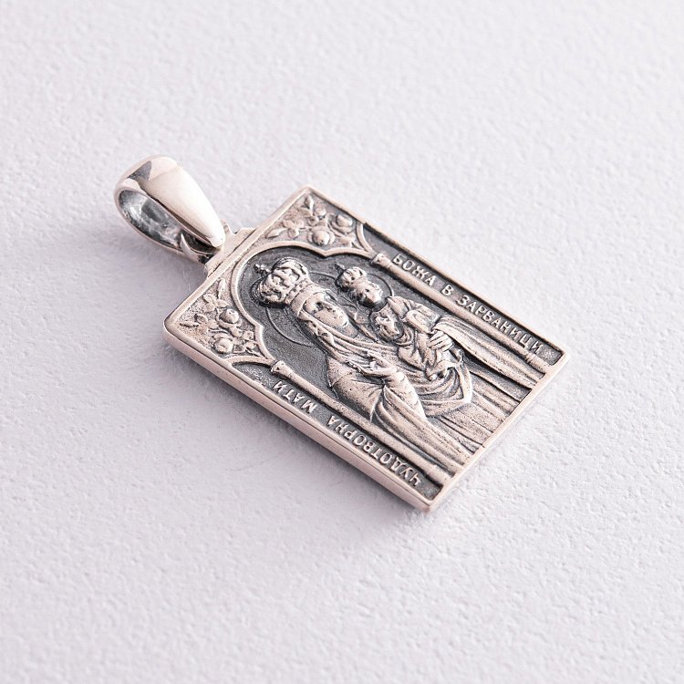 Православный серебряный кулон 133135 от ювелирного магазина Оникс