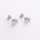 Золоті сережки - пусети "Сердечки" з діамантами сб0550mi от ювелирного магазина Оникс - 2