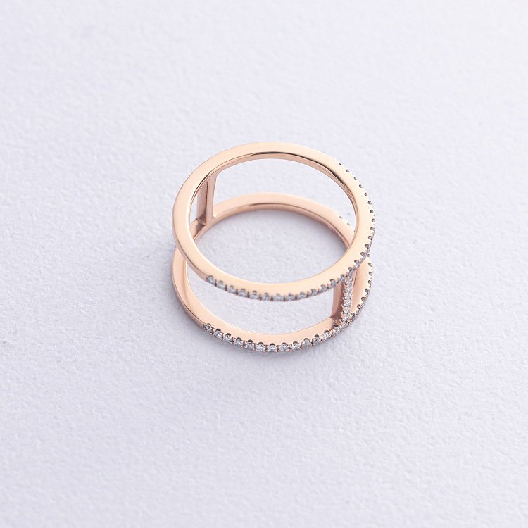 Золота каблучка з діамантами 164436ch від ювелірного магазину Онікс - 4