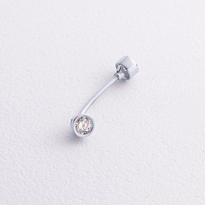 Золотий пірсинг у пупок (фіаніти) пир00280 №2