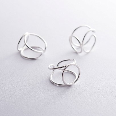 Серебряное кольцо "Круговорот" 112250 №7