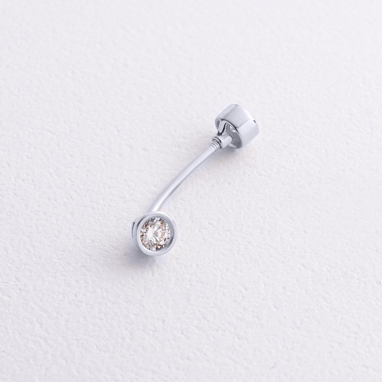 Золотий пірсинг у пупок (фіаніти) пир00280 - 1 Золотий пірсинг у пупок (фіаніти) пир00280 від ювелірного магазину Онікс - 1