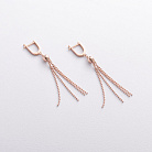 Золотые висячие серьги с шариками с06282 от ювелирного магазина Оникс - 2