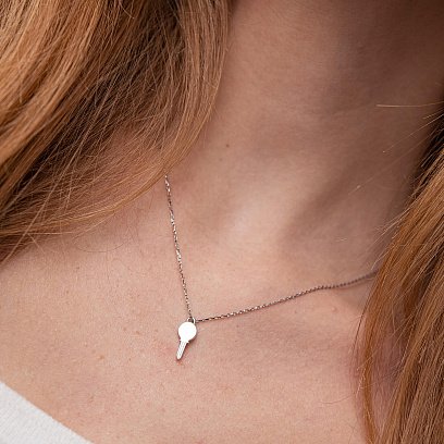 Колье "Ключик" в белом золоте кол02120 №2