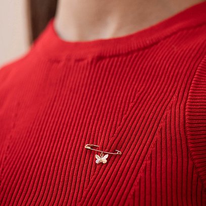 Золотая булавка "Бабочка" зак00350 №2