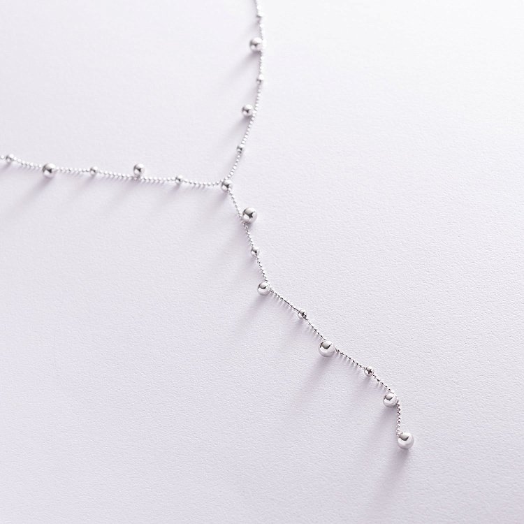 Срібне кольє "Кульки" 181076 від ювелірного магазину Онікс - 3