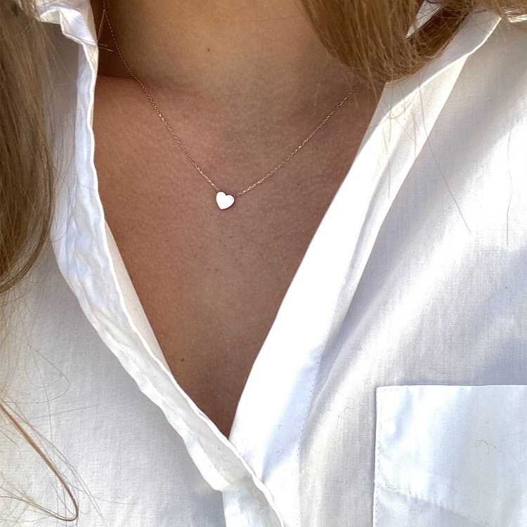 Колье "Сердечко" в красном золоте кол01229 от ювелирного магазина Оникс - 2