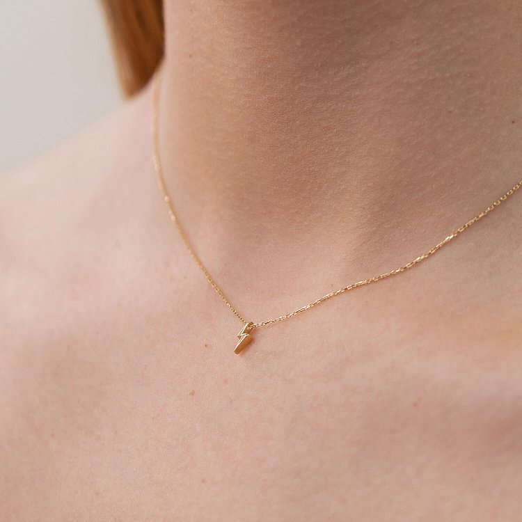 Колье "Молния" в желтом золоте кол02288 от ювелирного магазина Оникс - 4