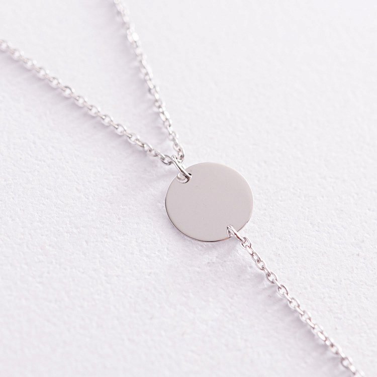 Колье "Монетки" в белом золоте 860417В от ювелирного магазина Оникс - 2