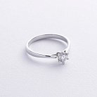 Помолвочное кольцо с бриллиантом (белое золото) 220641121 от ювелирного магазина Оникс - 2