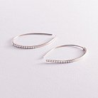 Срібні сережки "Клео" з фіанітами 4991 от ювелирного магазина Оникс - 1