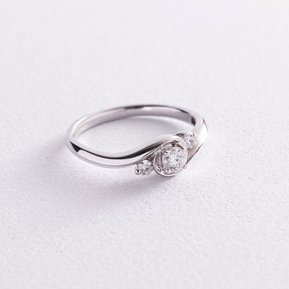 Золотое кольцо с бриллиантами кб0381nl №4