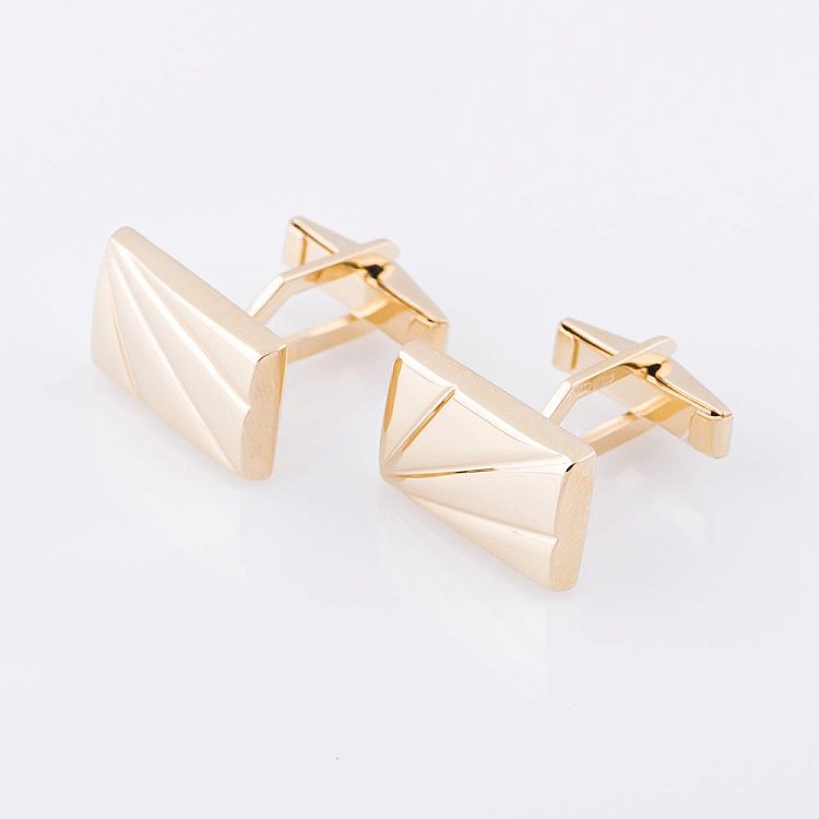 Чоловічі запонки з жовтого золота зап00060 від ювелірного магазину Онікс - 1