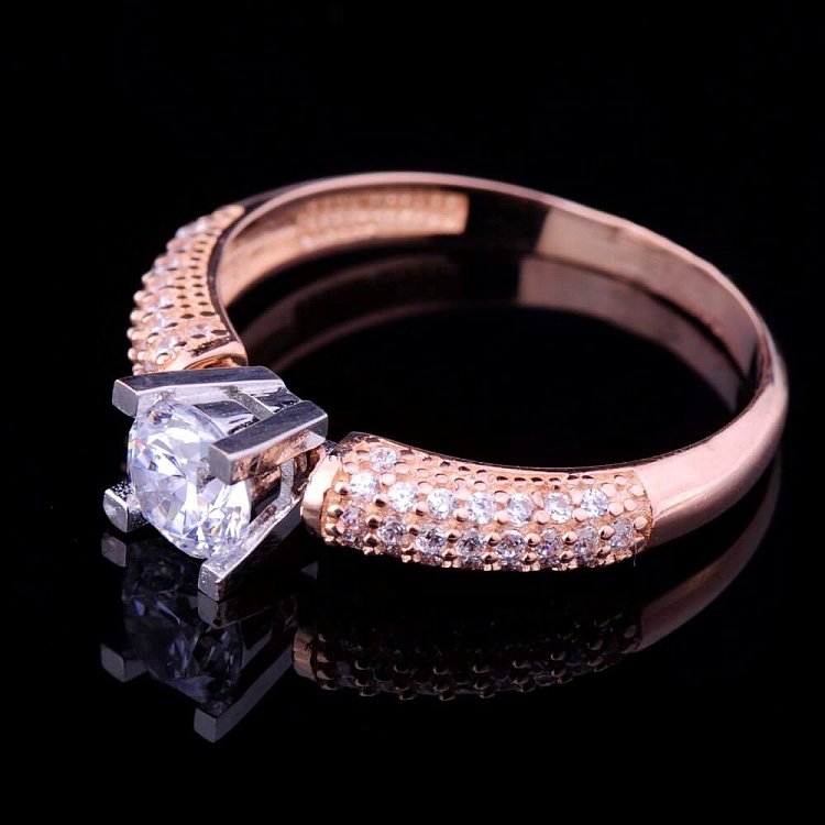 Заручальна каблучка (фіаніти) к02763 від ювелірного магазину Онікс - 5