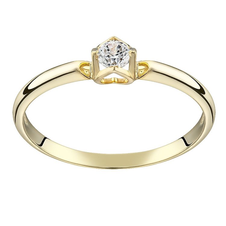 Золота заручальна каблучка з діамантом zberd907 від ювелірного магазину Онікс - 5