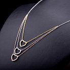 Серебряное колье "Сердца" с фианитами 18231 от ювелирного магазина Оникс