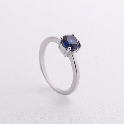 Серебряное кольцо с сапфиром 1852/1p-HSPH