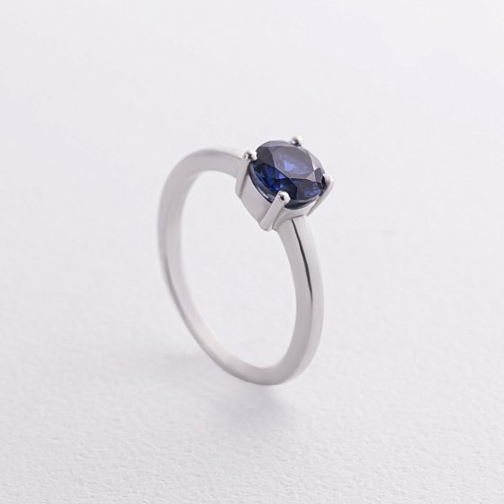 Серебряное кольцо с сапфиром 1852/1p-HSPH