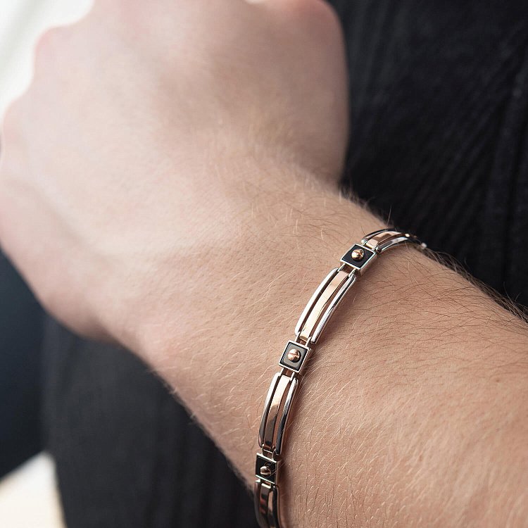 Чоловічий золотий браслет б05052 від ювелірного магазину Онікс - 4