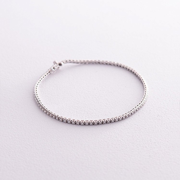 Браслет Теніс у білому золоті з білими діамантами 518731521 від ювелірного магазину Онікс