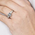 Срібний перстень з фіанітами 112018 от ювелирного магазина Оникс - 3
