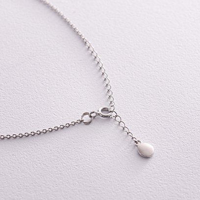 Серебряное колье с буквой "Р" с фианитами 1103 Р №3